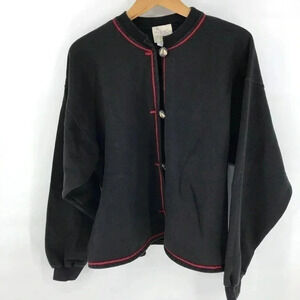 Vintage 80s horse button fleece sweatshirt